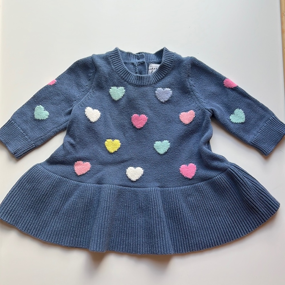 Baby Gap Knit Heart Sweater 0-3M
